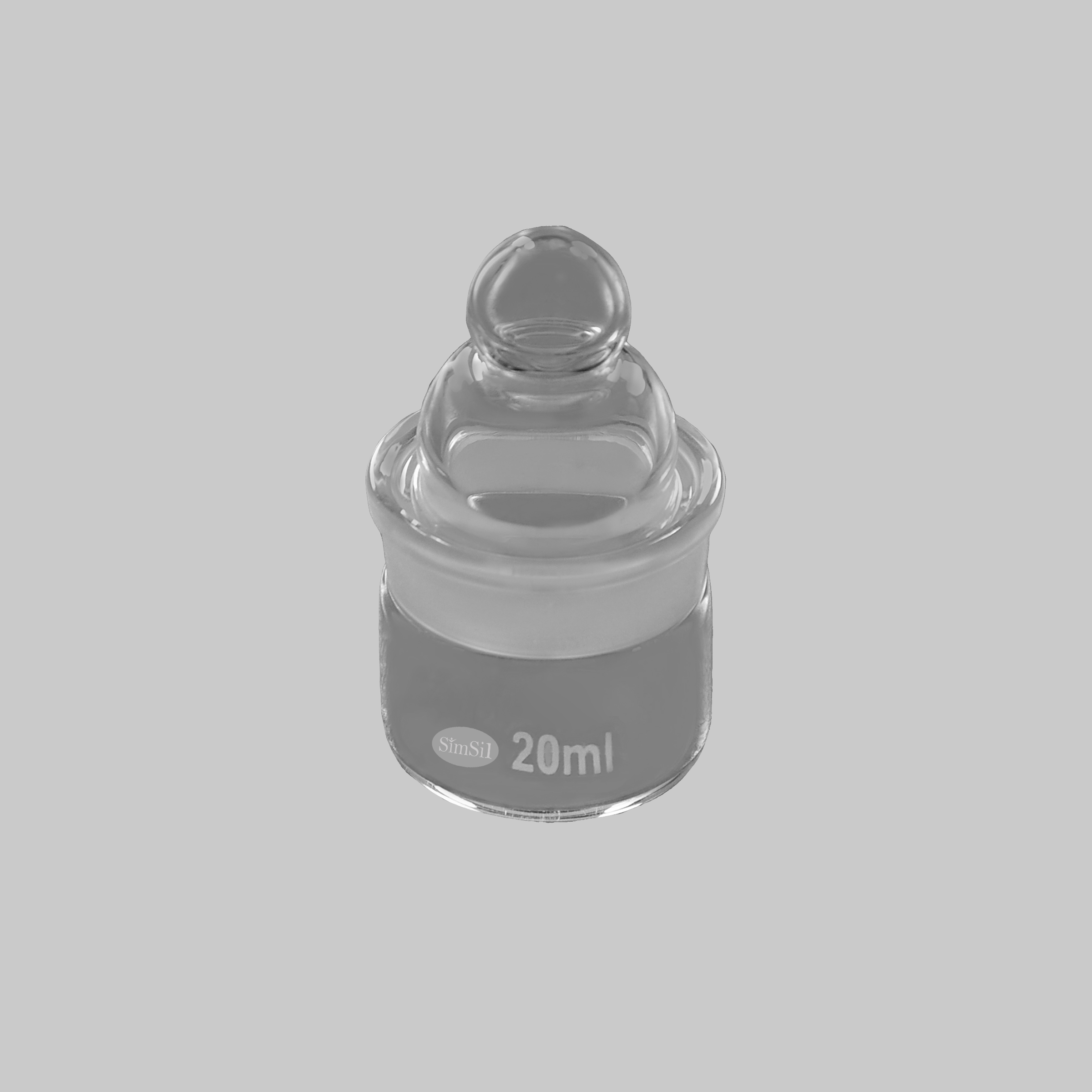 Bottle Measuring Ruler 15 ml Bottles, Weighing Weighing with Glass Stopper-Tall | Simson Chemtech